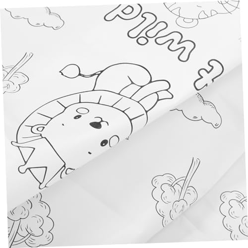HOMSFOU Birthday Zoo Theme Paper Tablecloth for Parties