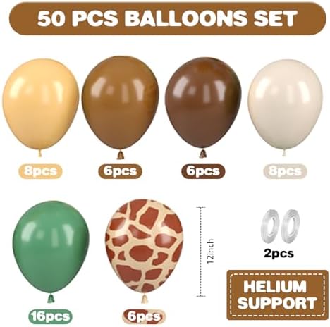 Jungle Balloons 12 Inch Animal Theme Party Decorations