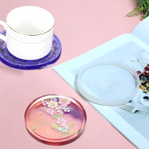 Gabrella 3 Pcs Silicone Resin Mold Set for DIY Coasters and Trays
