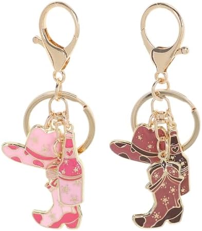 LOGOFUN Western Cowboy Hat Keychain Set