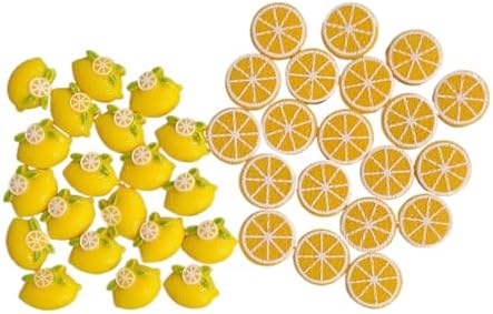 Ebonee Mini Resin Lemon Orange Slices Decor Accents 40 Pack