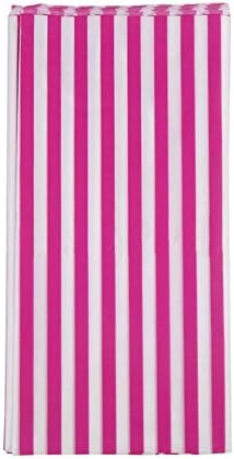 Oocc 2 Pcs Disposable Table Cover Striped Plastic