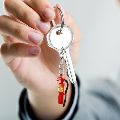 LUOZZY 4pcs Firefighter Keychain Extinguisher Charm Party Favors