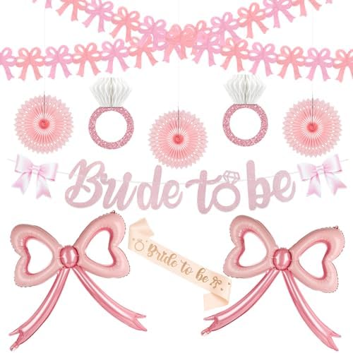 Bridal Shower Decorations with Bow Balloons and Fans