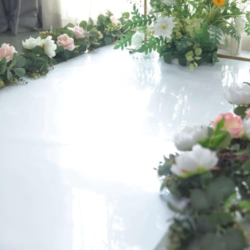 3ft x 65ft White Glossy Mirrored Wedding Aisle Runner