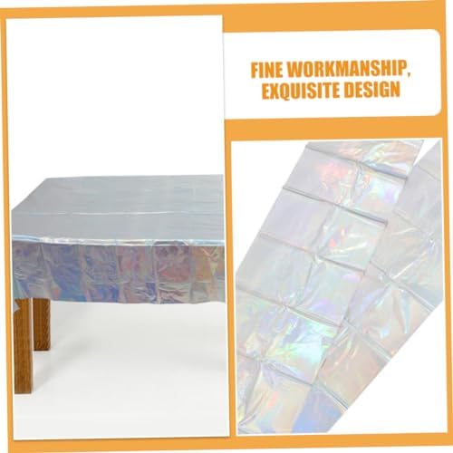 Healifty Rainbow Party Tablecloths 2pcs Multi-Functional