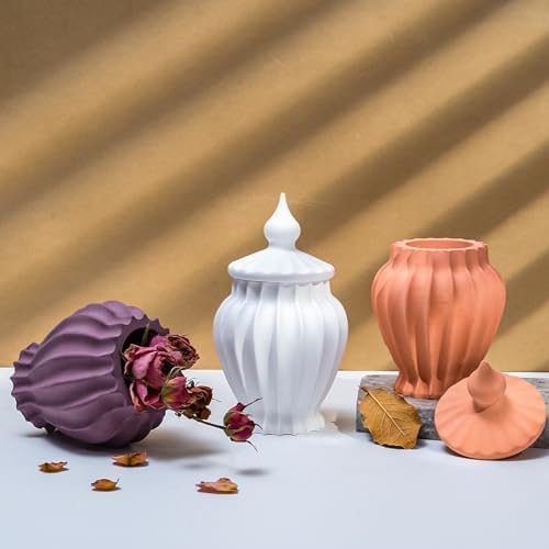 Dacies Silicone Box Mold With Lid for Resin Candle Jars
