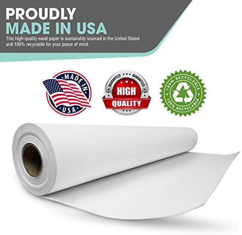 White Art Easel Paper Roll 18x75 Feet