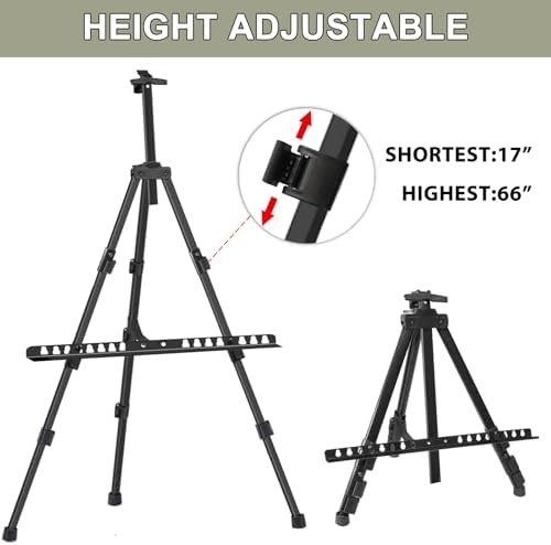 Adjustable Aluminum Art Easel Stand for Painting and Display
