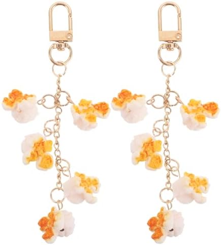 TIKTOLA 2pcs Realistic Fake Popcorn Keychain