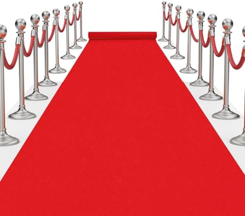100 Gsm Red Carpet Runner 26ft x 30ft for Parties and Weddings