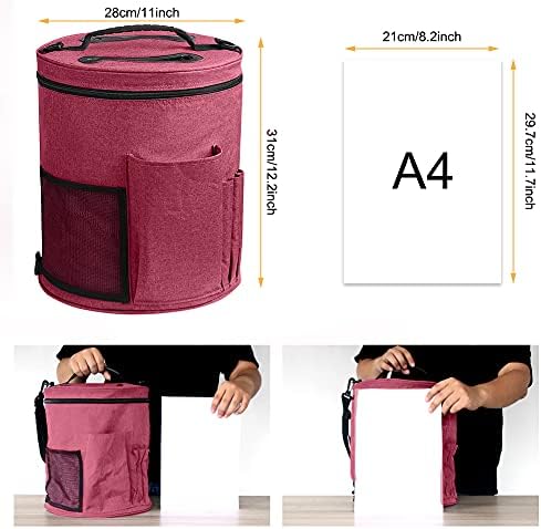 SumDirect Yarn Storage Bag Portable Knitting Tote