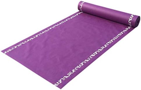 3x33 Ft Purple Carpet Aisle Runner with Floral Print