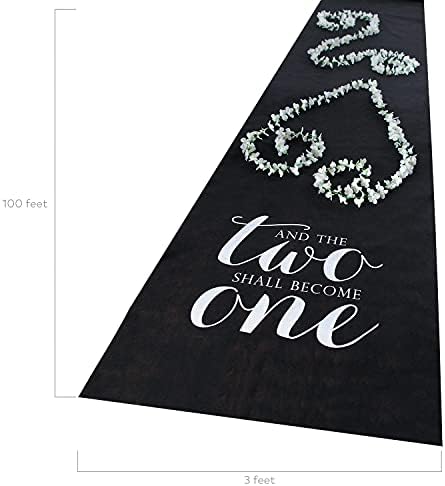 And The Two Shall Become One Black Aisle Runner