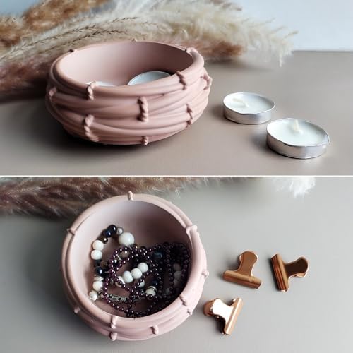 Wehous Resin Mold Bird Nest Shape Bowl Candle Holder