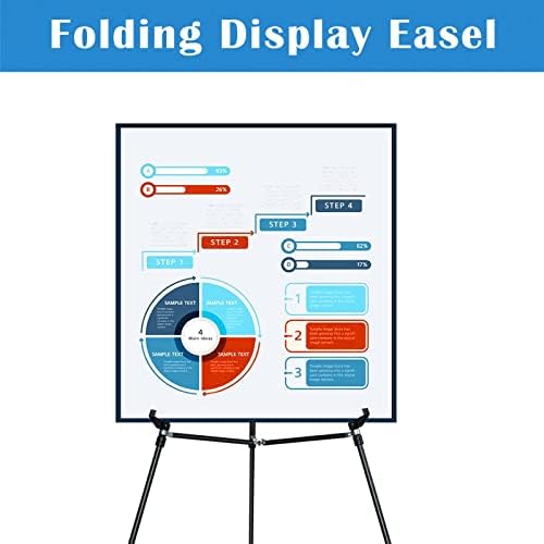 Falling in Art 66 High Black Aluminum Display Easel Stand