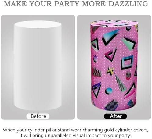 5 Piece Stretch Cylinder Covers for Birthday Party Decor