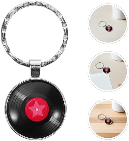 LOGOFUN 6PCS Retro Music Keychains for Bags Backpacks