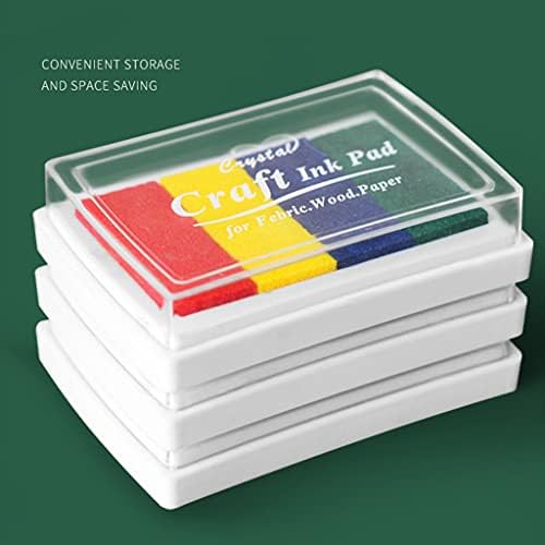 4 Colors Washable Stamp Ink Pads Non-Toxic for Kids
