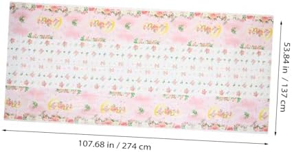 PRETYZOOM 3pcs Reusable Birthday Tablecloths Floral Design for Parties and Picnics