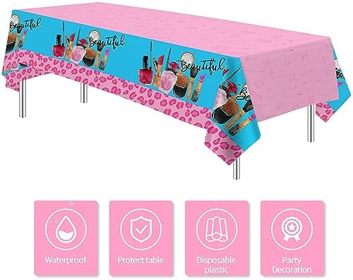 SPA Birthday Party Tablecloth Set 3 Pack 54x108 Inches