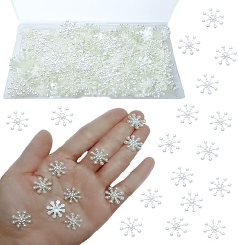 200 PCS Resin Christmas Snowflakes Decorations