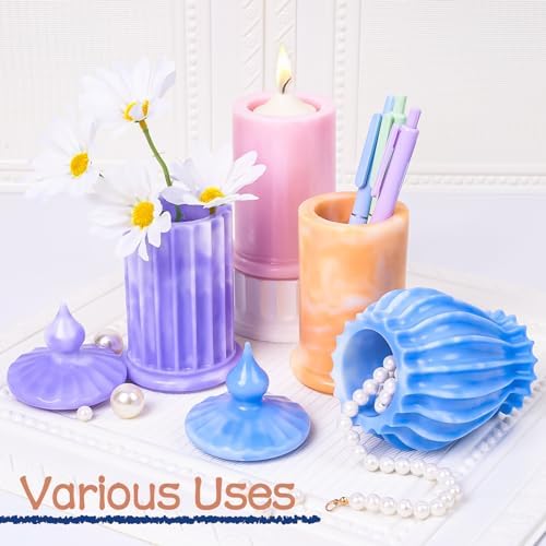 Dacies Silicone Box Mold With Lid for Resin Candle Jars