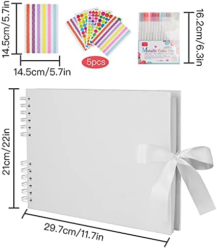 EVNEED Scrapbook Photo Album Wedding Guest Book