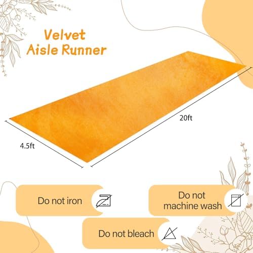 Gold Velvet Aisle Runner 45ftx20ft for Weddings and Parties
