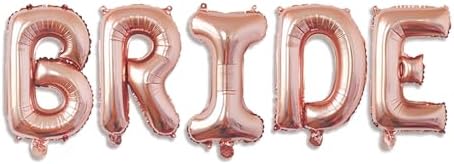 16 Inch Rose Gold Bride Balloons Set