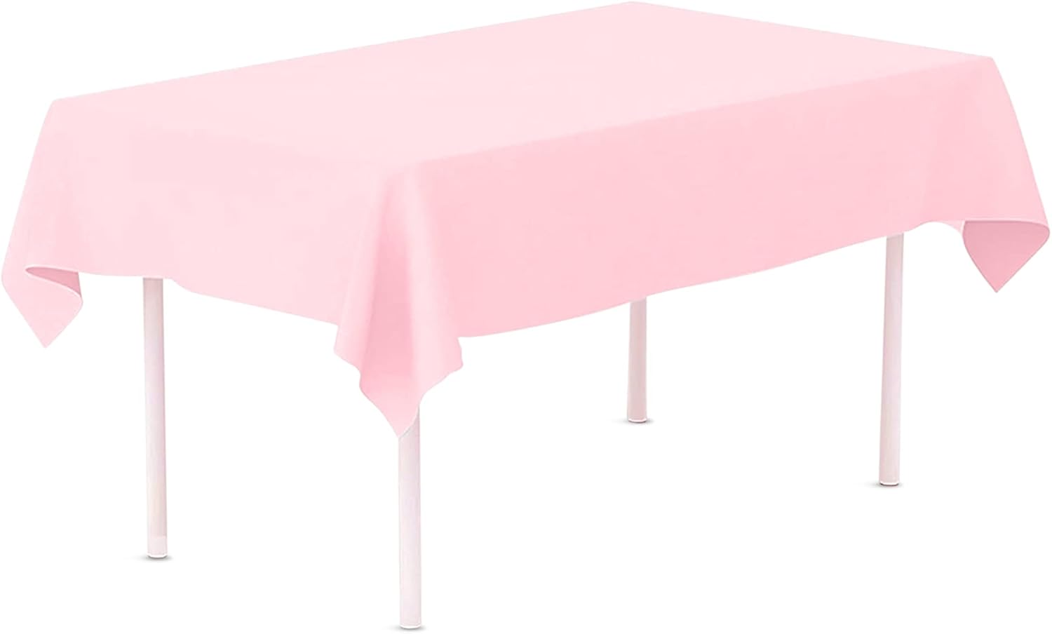 NORZEE 12-Pack Pink Plastic Tablecloths 54x108 Rectangle