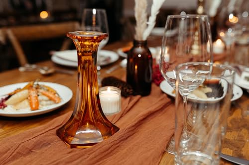 ByFern Studio 60ft Terracotta Orange Rust Cheesecloth Table Runners