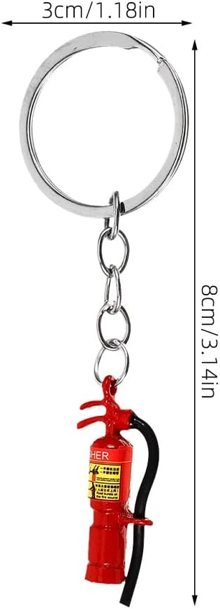 LUOZZY 4pcs Firefighter Keychain Extinguisher Charm Party Favors