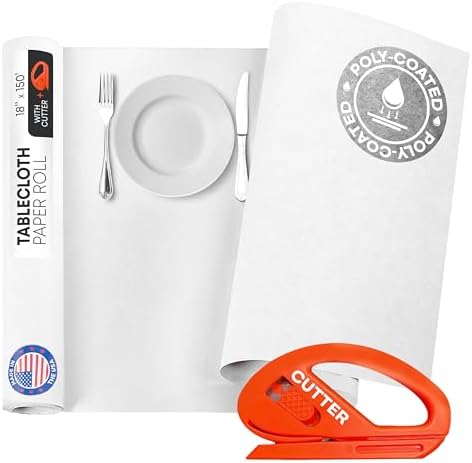 IDL Packaging White Paper Tablecloth Roll 18 x 150 Feet