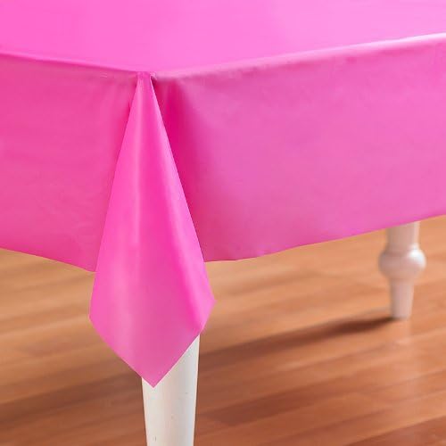 Hot Pink 54 X 108 Heavy Duty Plastic Table Cover