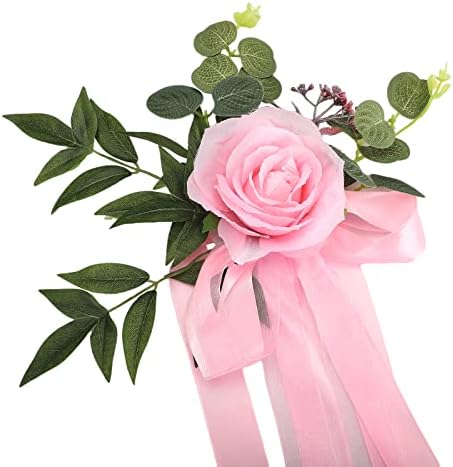 8pcs Wedding Aisle Decorations with Chiffon Ribbons