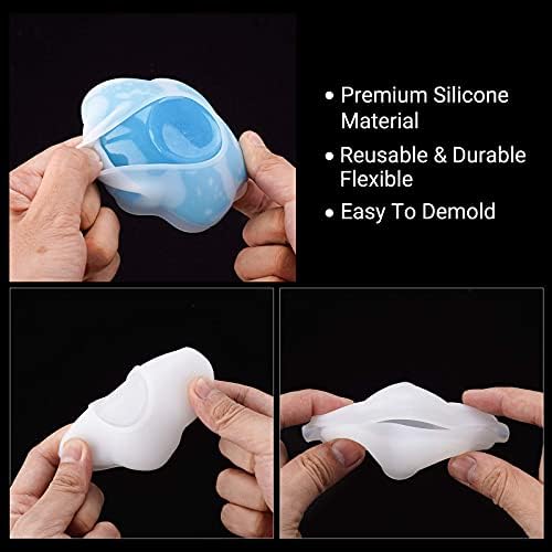Gartful 3 Piece Resin Molds for Jewelry Candle Soap Holders