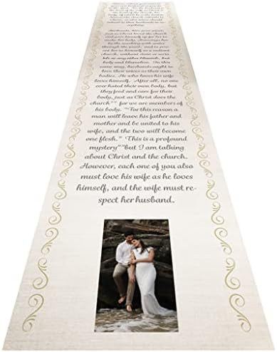 VictoryStore Custom Printed Wedding Aisle Runner 54 Inches Wide
