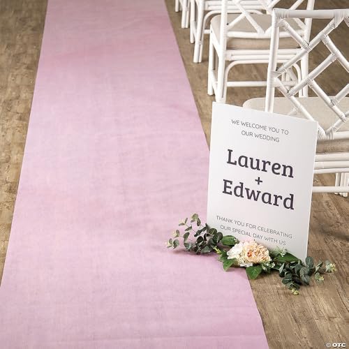 Blush Pink Wedding Aisle Runner 100 Feet Long