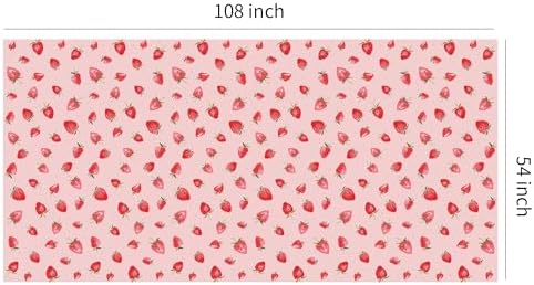 Strawberry Birthday Party Decorations Tablecloth 3 Pcs 54x108 Inches