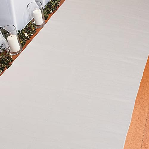 Fun Express Natural Linen Aisle Runner for Weddings