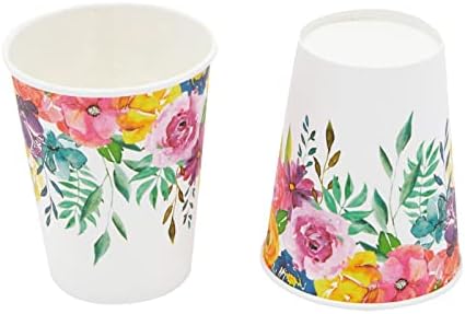 144-Piece Floral Tea Party Supplies for 24 Guests