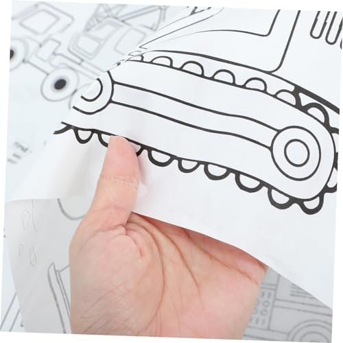 Uonlytech Birthday Coloring Tablecloth for Kids Parties