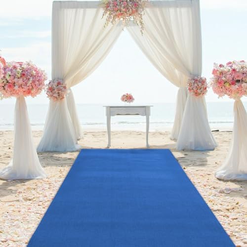 360 GSM Blue Carpet Runner for Weddings and Parties