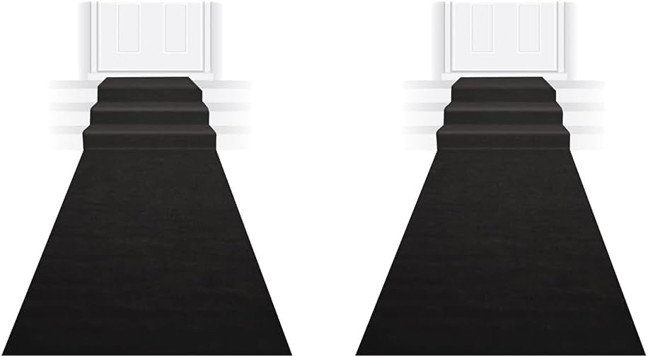 Beistle Black Novelty Aisle Runner Pack of 2