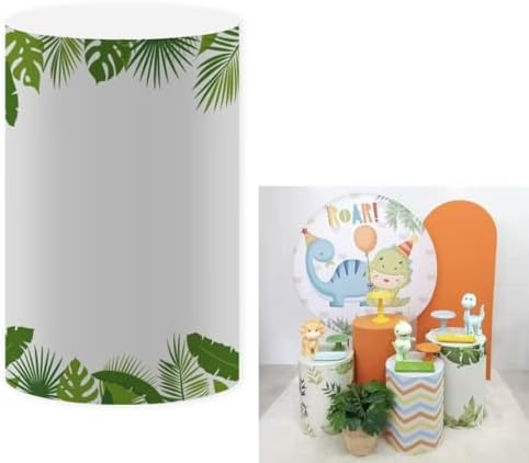 KONPON Stretchy Cylinder Plinth Dinosaur Birthday Cover