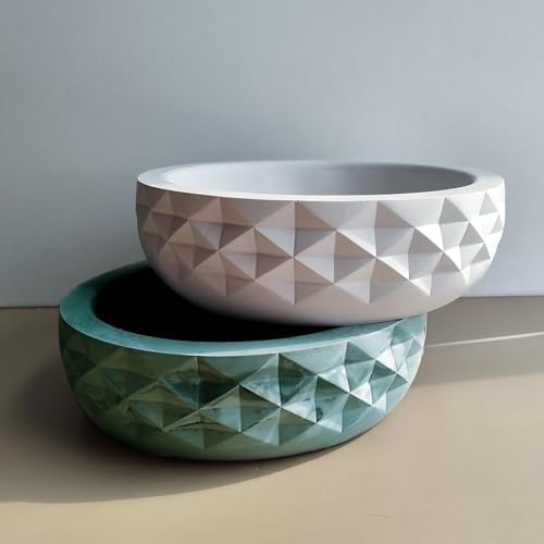 Wehous Diamond Shape Large Bowl Silicone Mold for Epoxy Resin Crafts