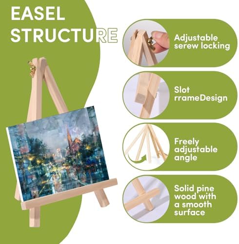 12 Pack Mini Wooden Easel for Painting Display