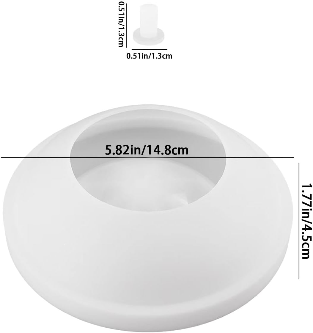 Large Round Resin Casting Mold for Candle Holders and Storage