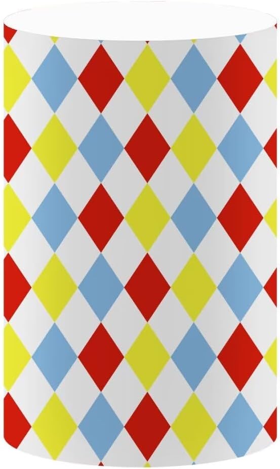 KONPON Circus Cylinder Plinth Covers Yellow Blue Red